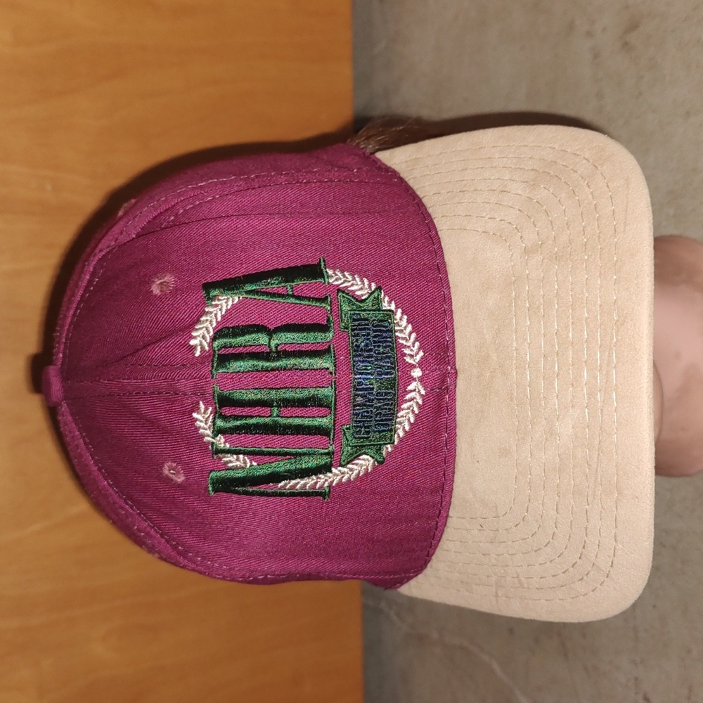 Vintage NHRA Championship Drag Racing Leather Strapback Hat Cap
